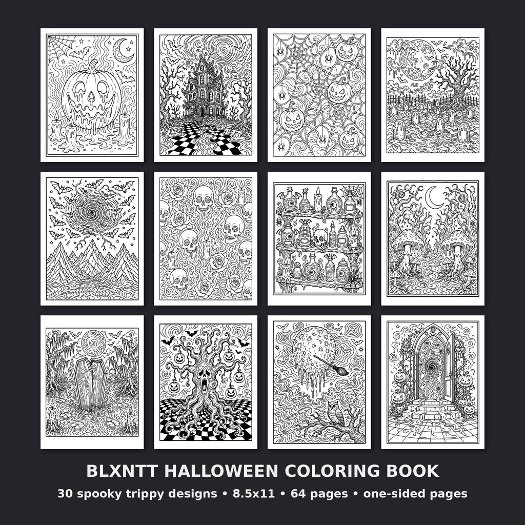 BLXNTT Halloween Coloring Book