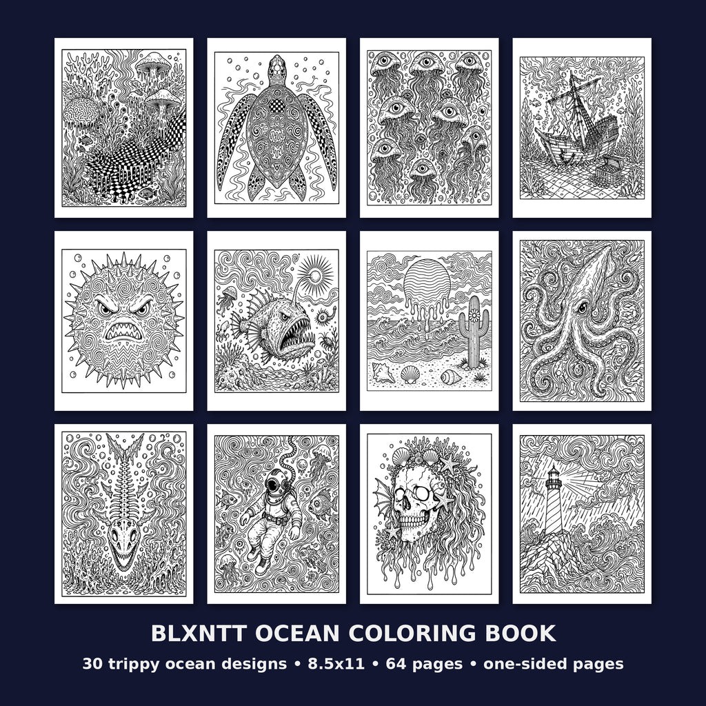 BLXNTT Ocean Coloring Book