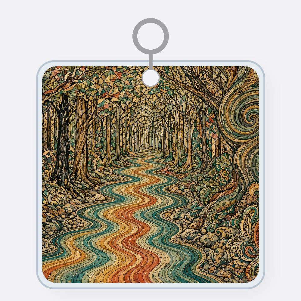 Spiral Forest Acrylic Keychain