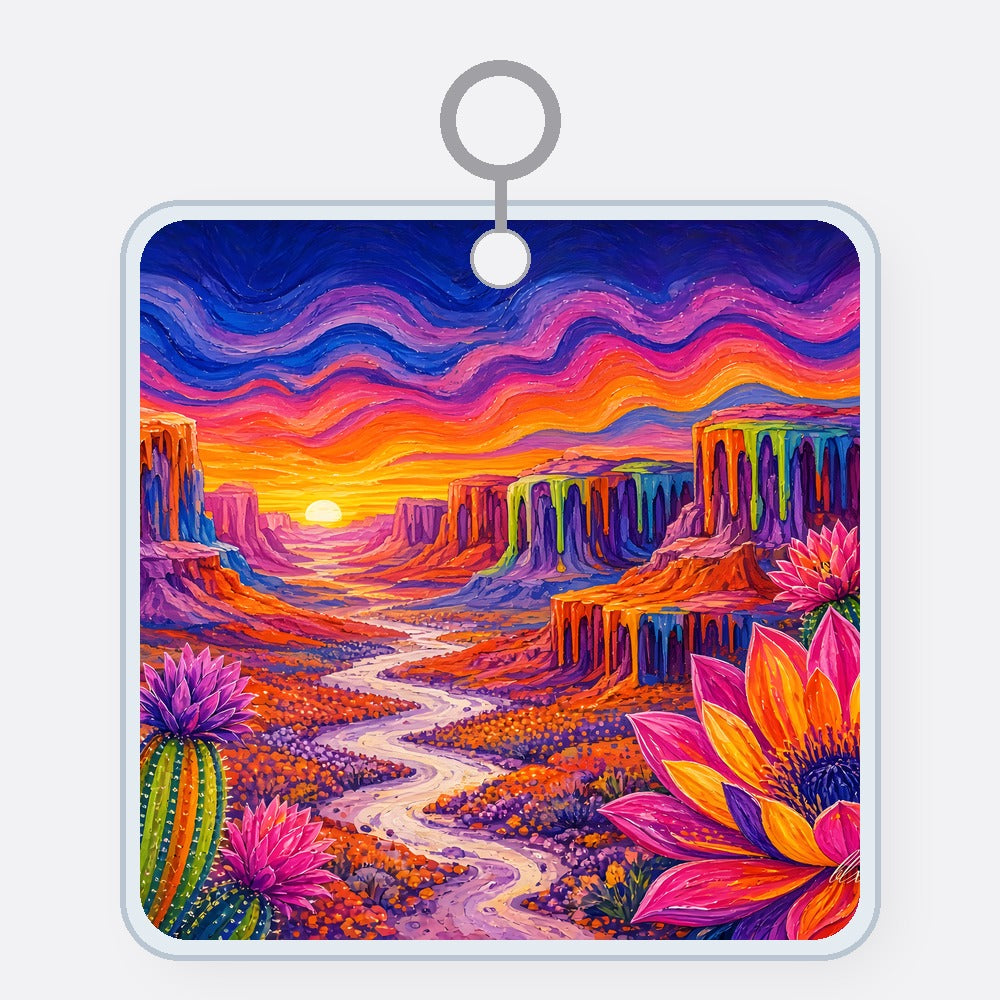 Melting Desert Acrylic Keychain