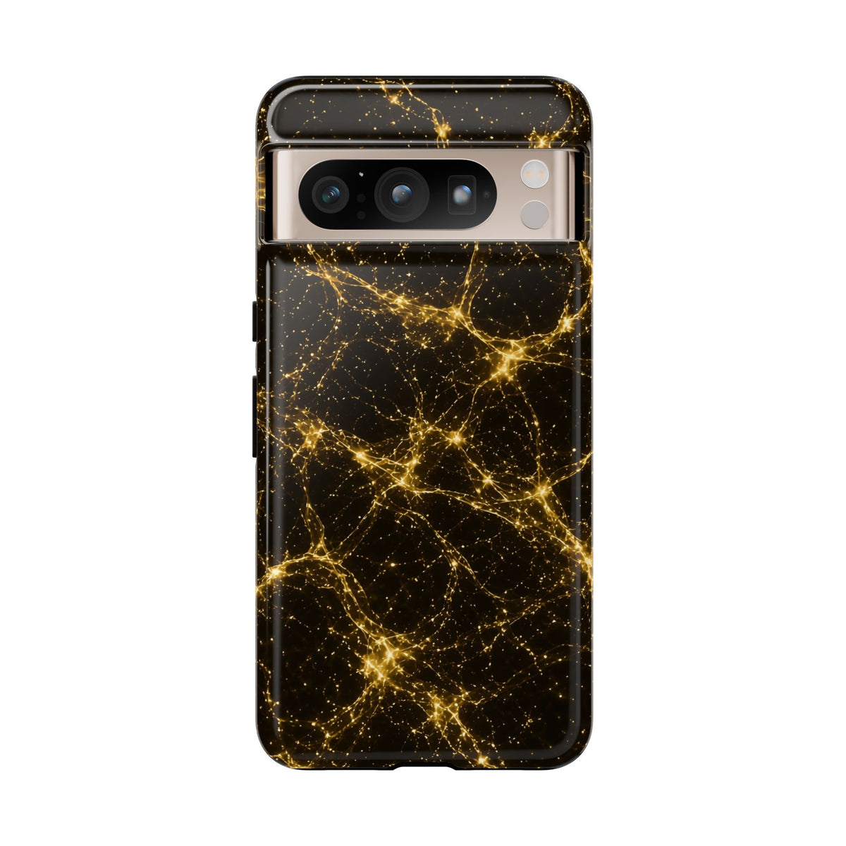 Neon Mycelium - Gold Filigree Phone Case