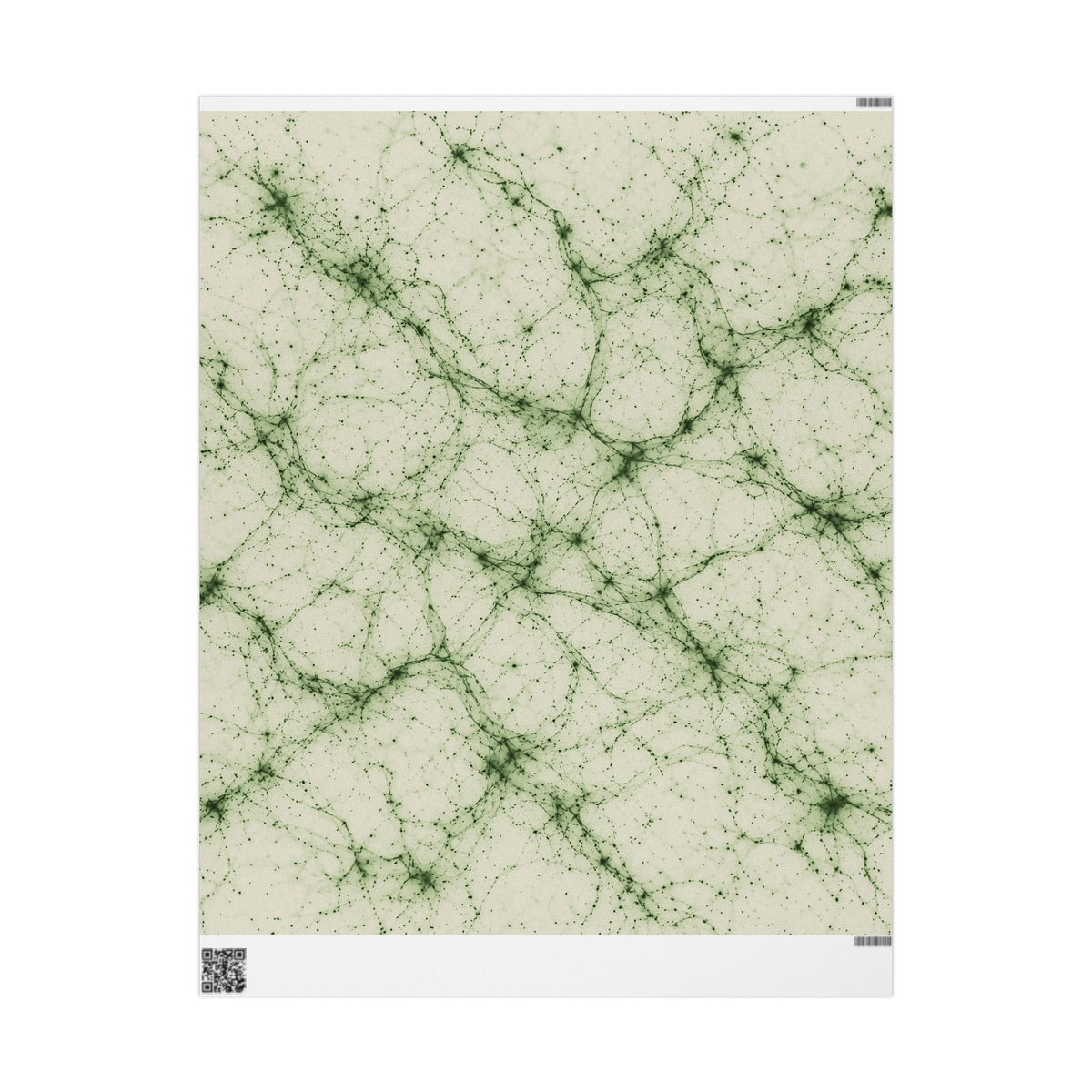Neon Mycelium - Matcha Latte Wrapping Paper