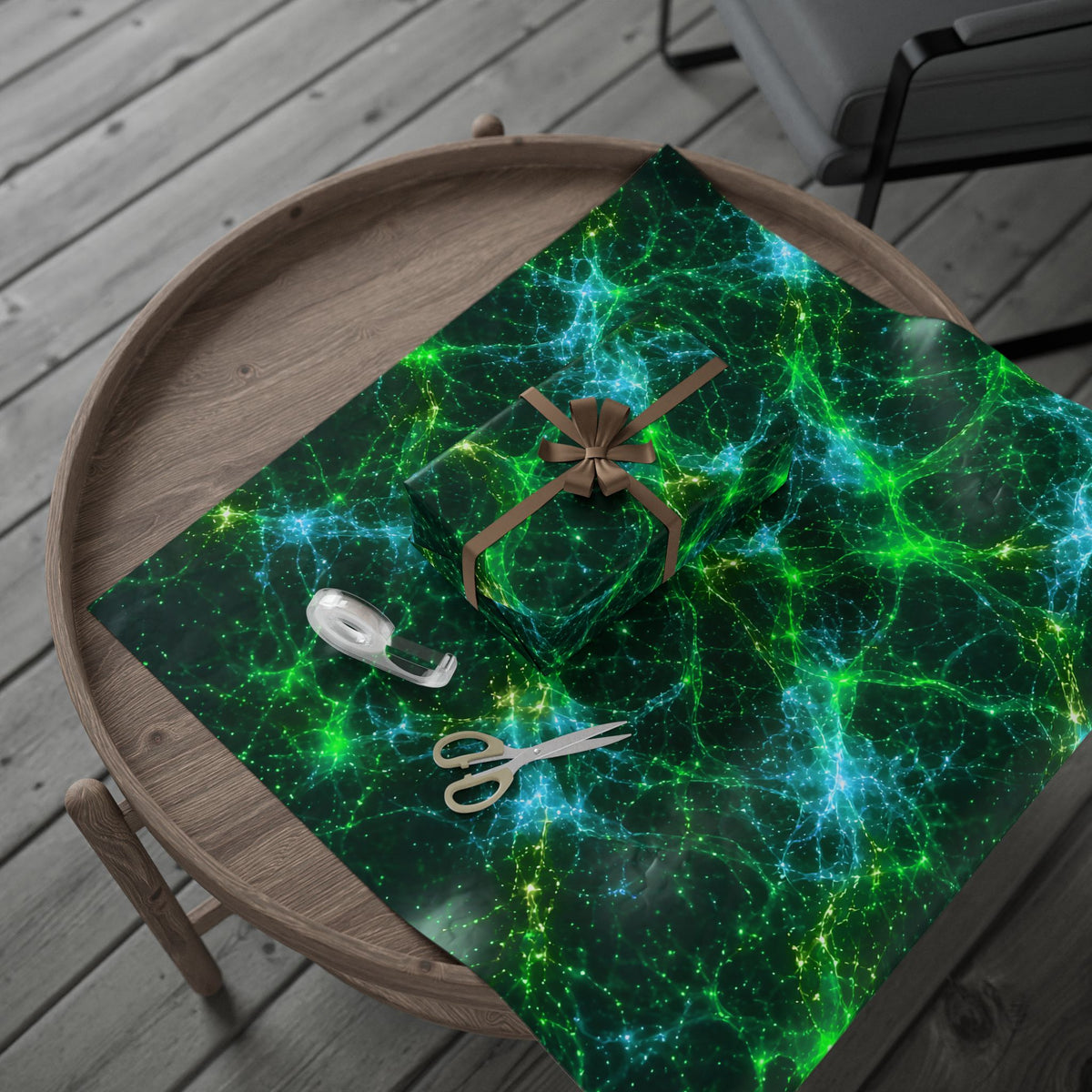 Neon Mycelium - Mermaid Wrapping Paper