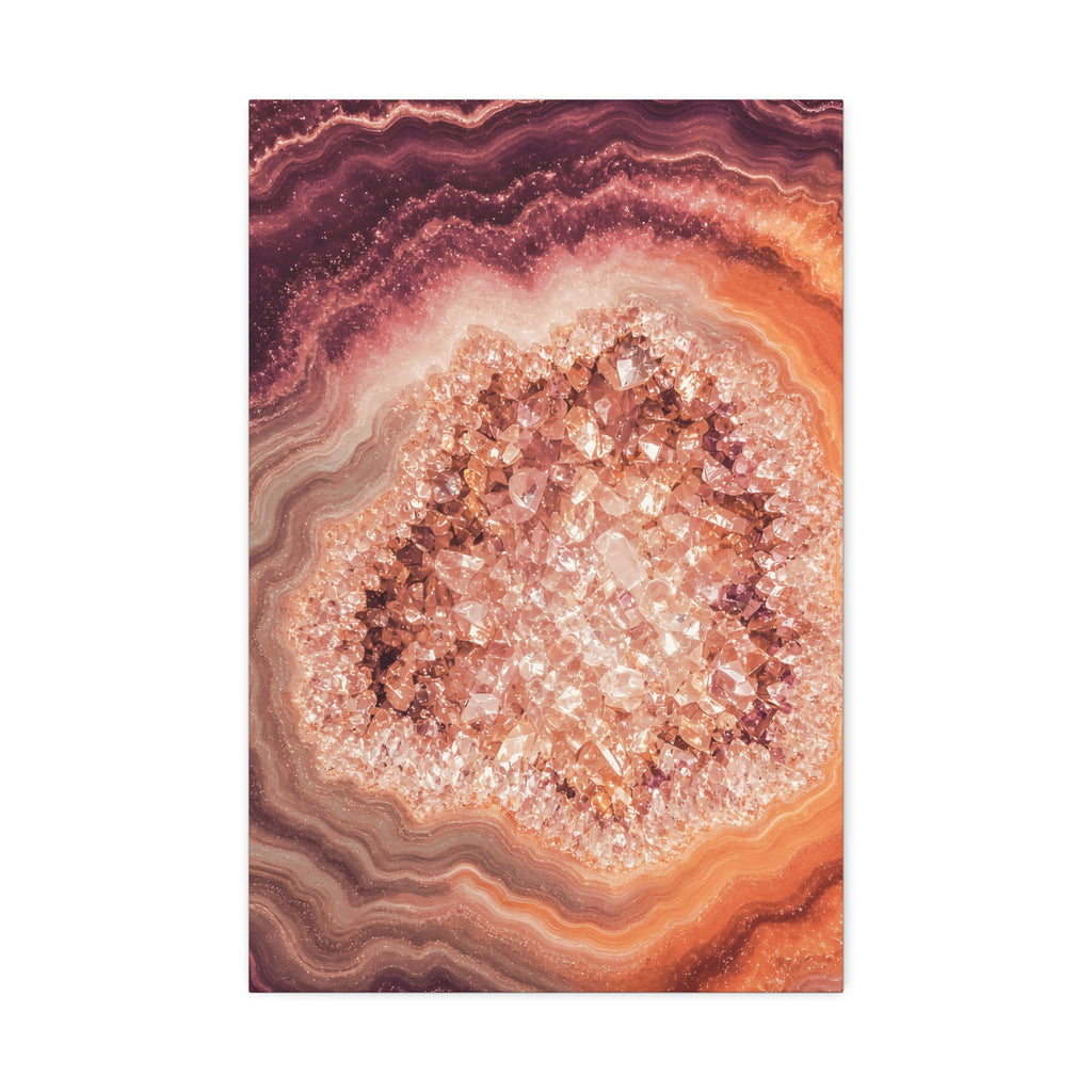 Geode Core - Peach Sorbet Glossy Canvas