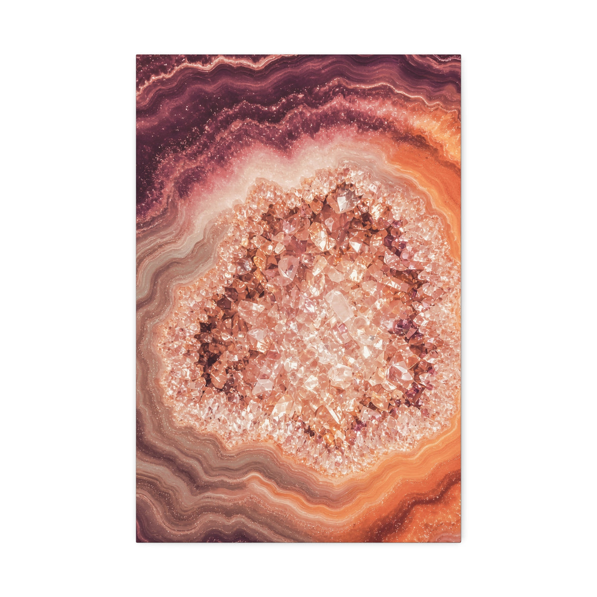 Geode Core - Peach Sorbet Glossy Canvas