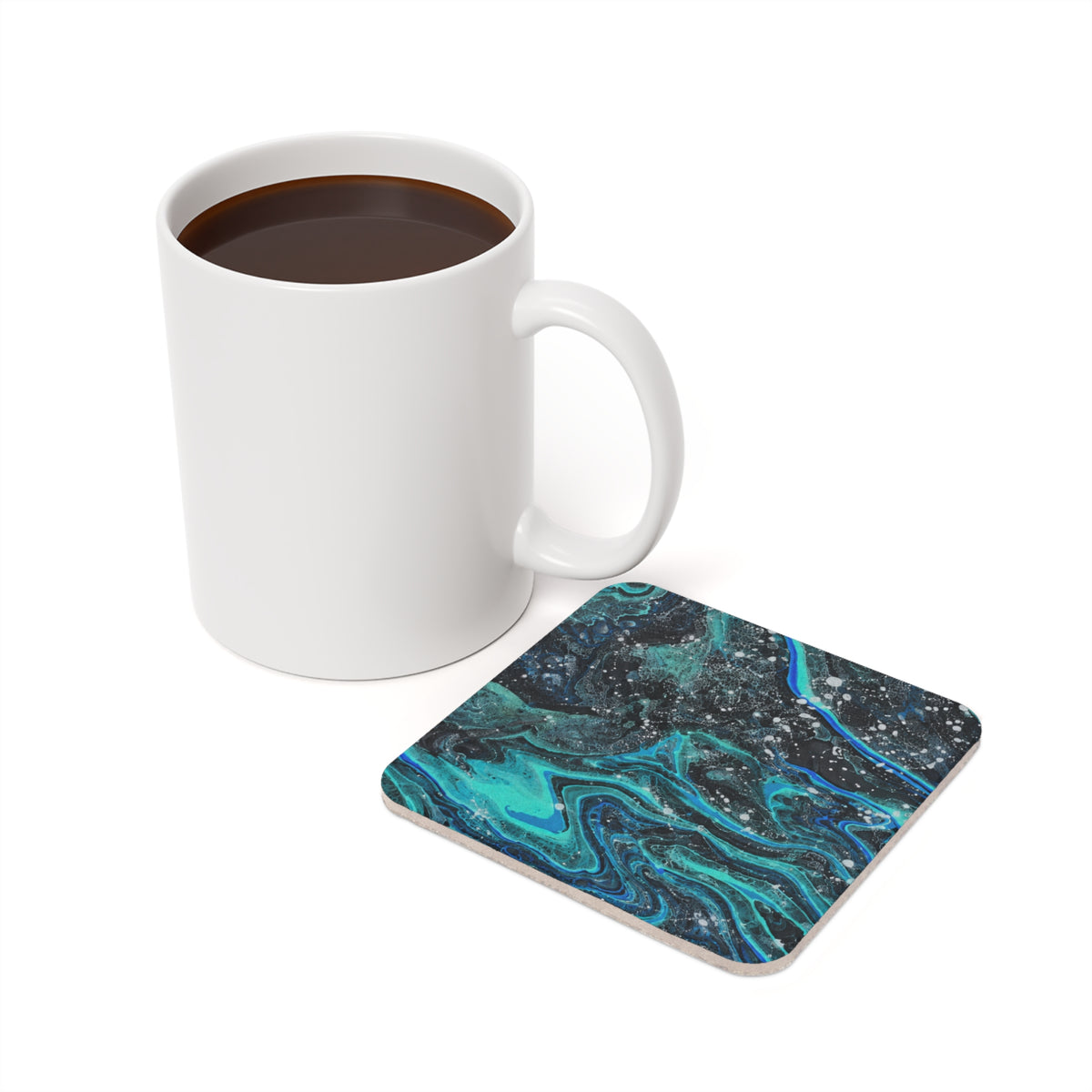 BLXNTT Deep Current Pour Cork Back Coaster