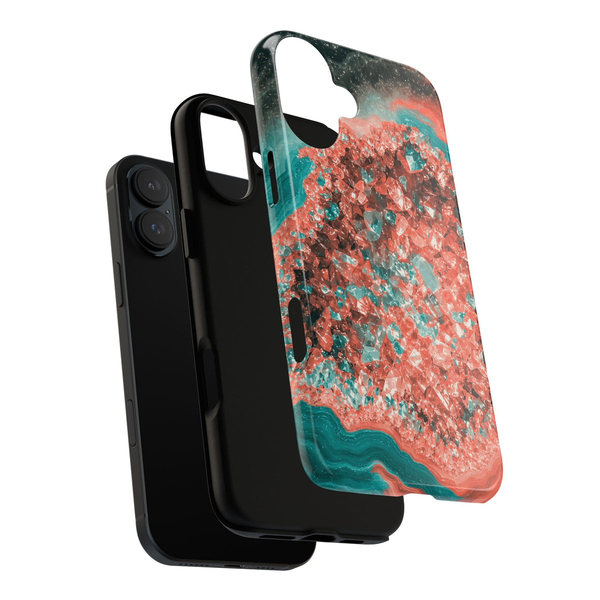 Geode Core - Coral Teal Phone Case