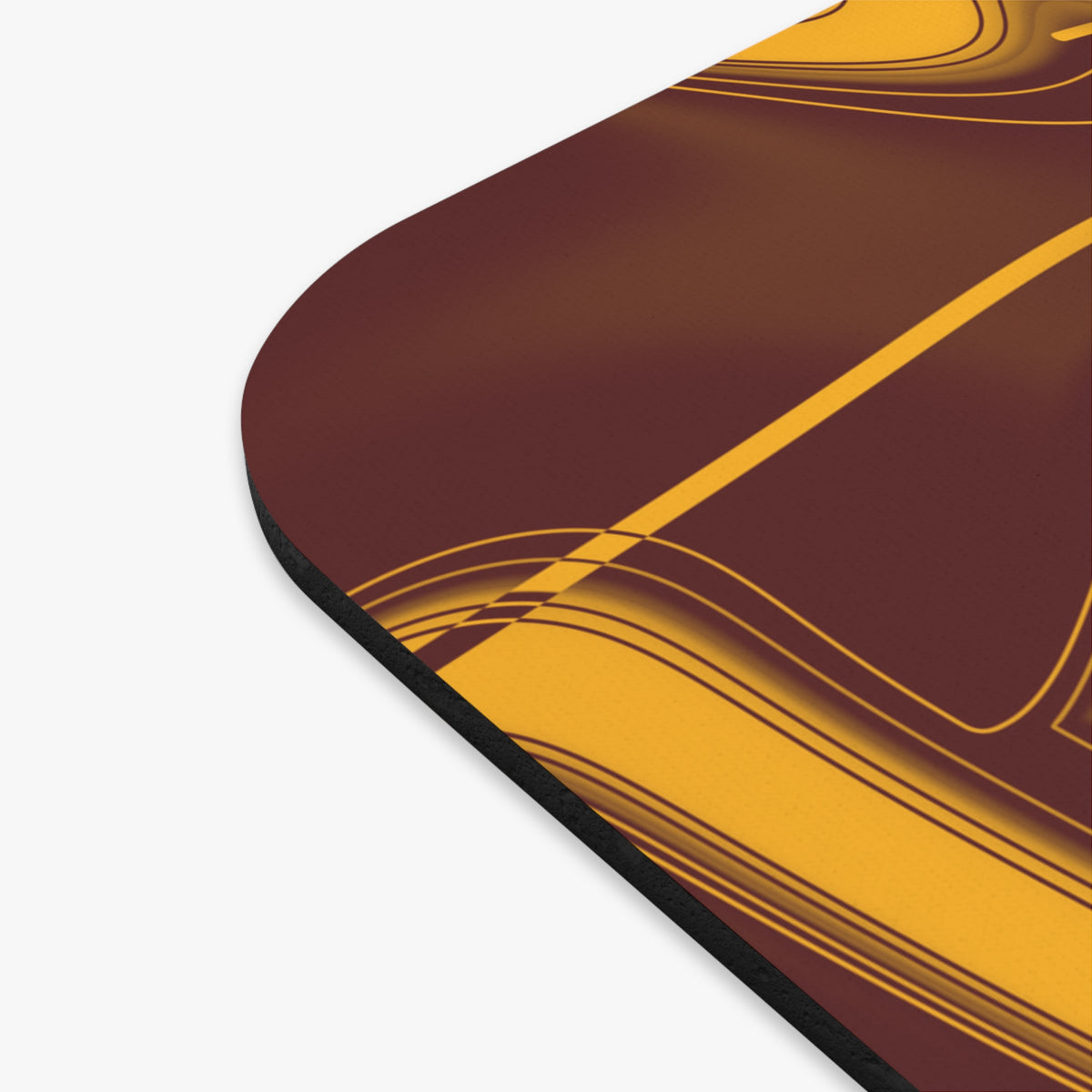 Burgundy & Gold Trippy Football Mouse Pad