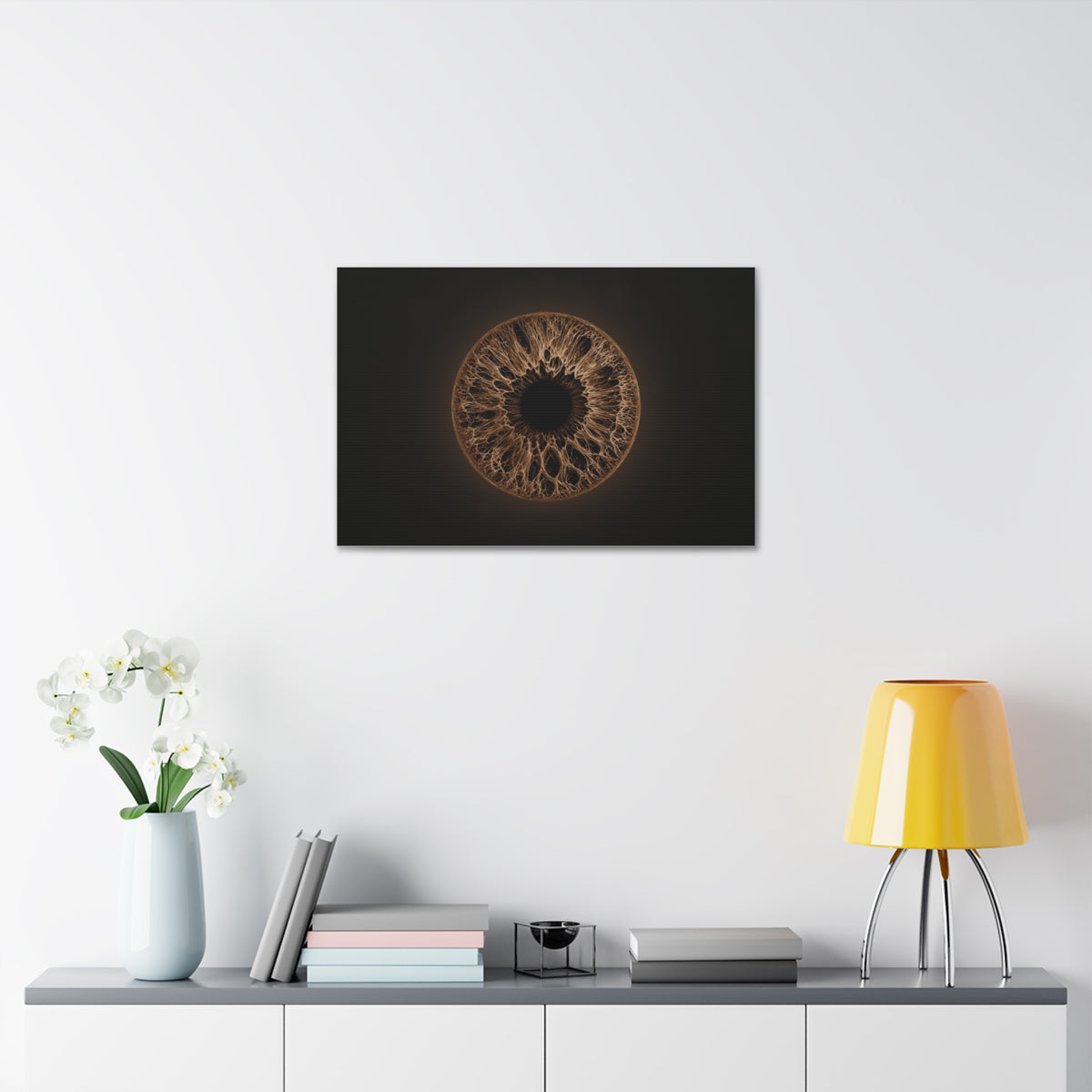 BLXNTT Iris – Lace Web Dark Brown Glossy Canvas