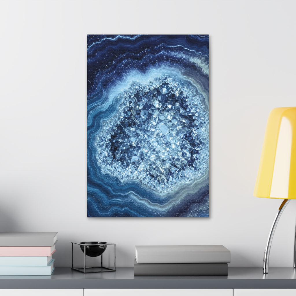 Geode Core - Glacier Glossy Canvas