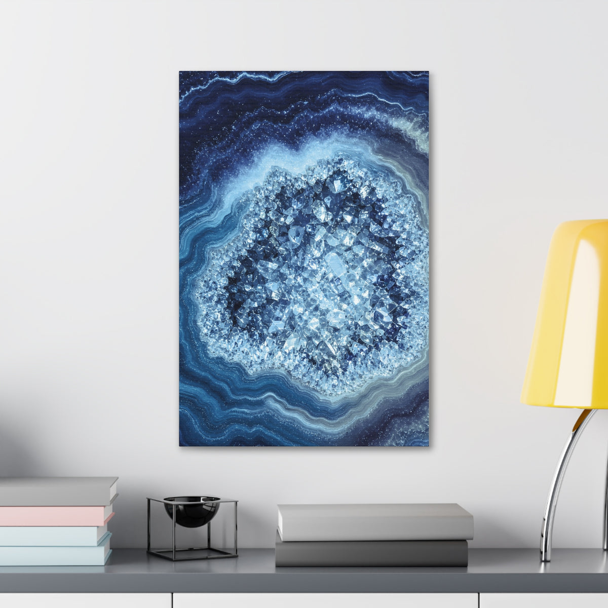 Geode Core - Glacier Glossy Canvas