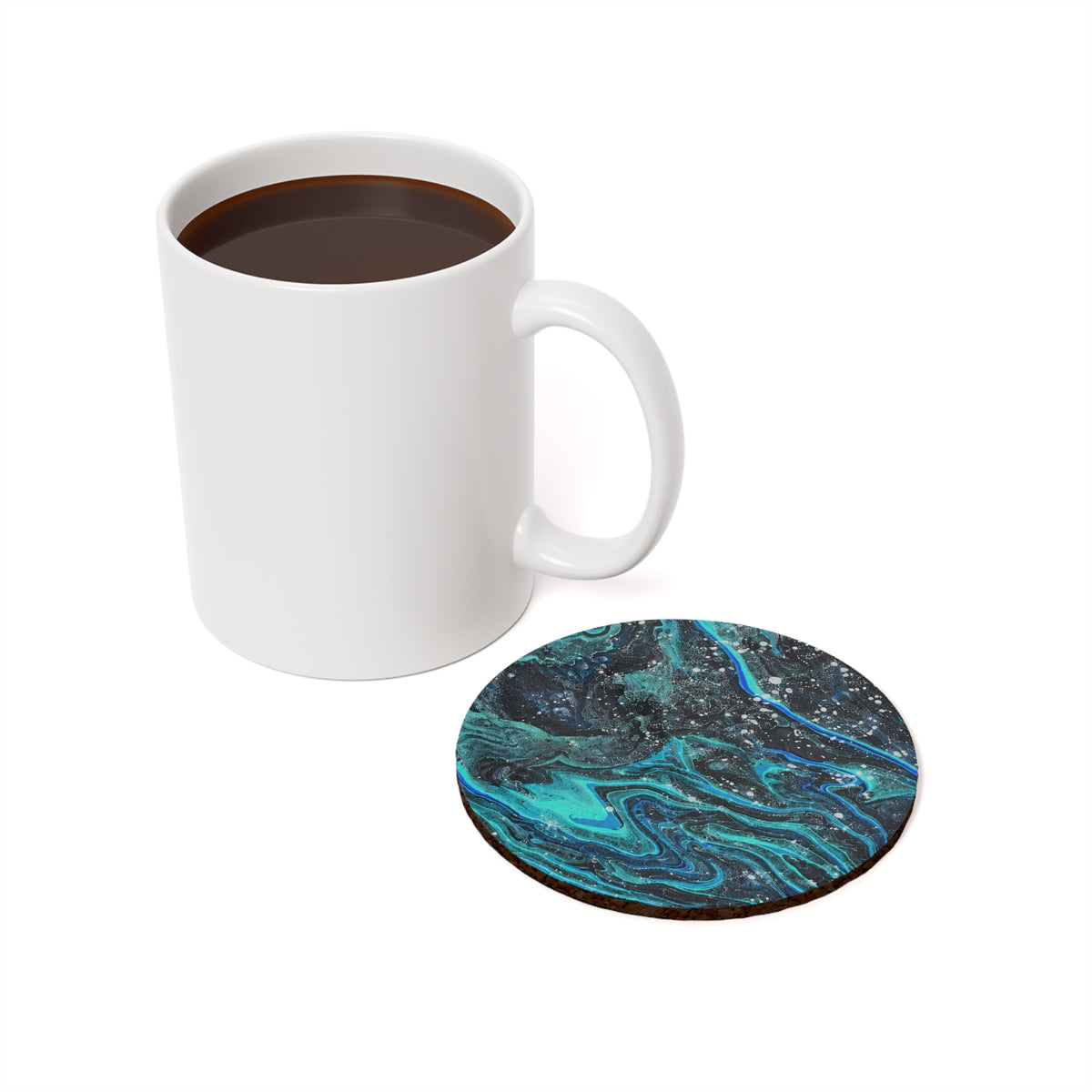 BLXNTT Deep Current Pour Cork Back Coaster