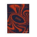 Navy & Orange Trippy Football Blanket