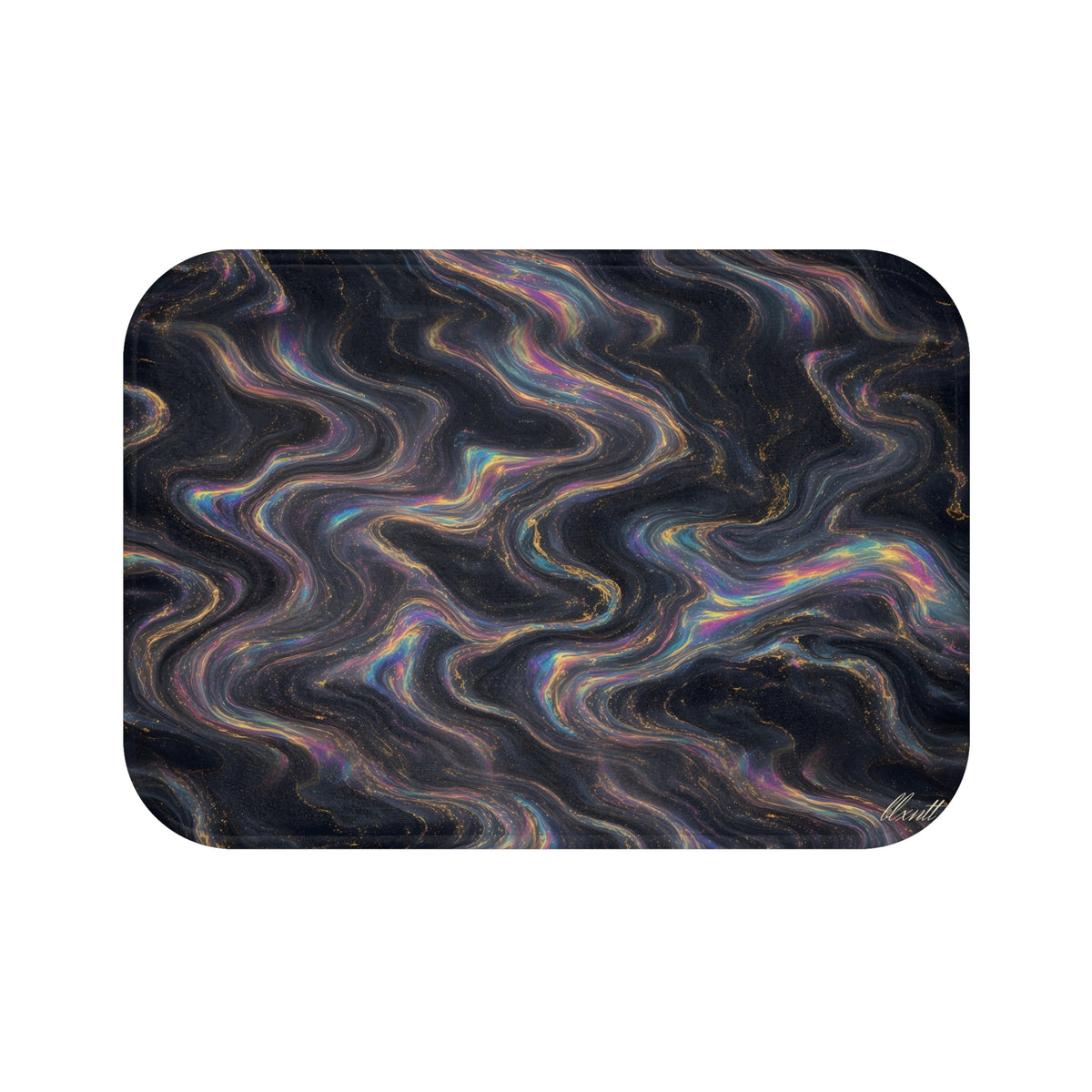 Galaxy Iridescent Marble Bath Mat
