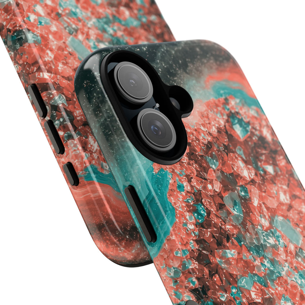 Geode Core - Coral Teal Phone Case