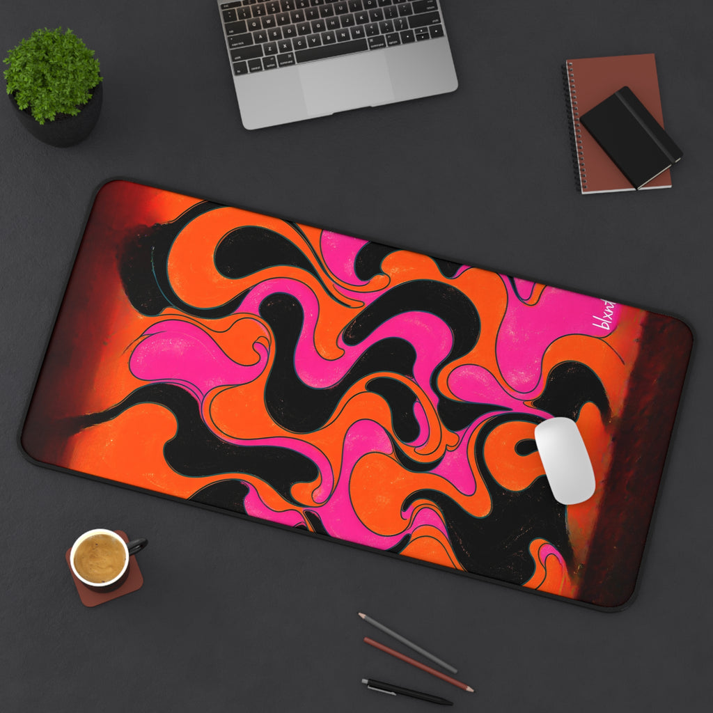 Fillmore Flow - Neon Orange & Magenta Desk Mat