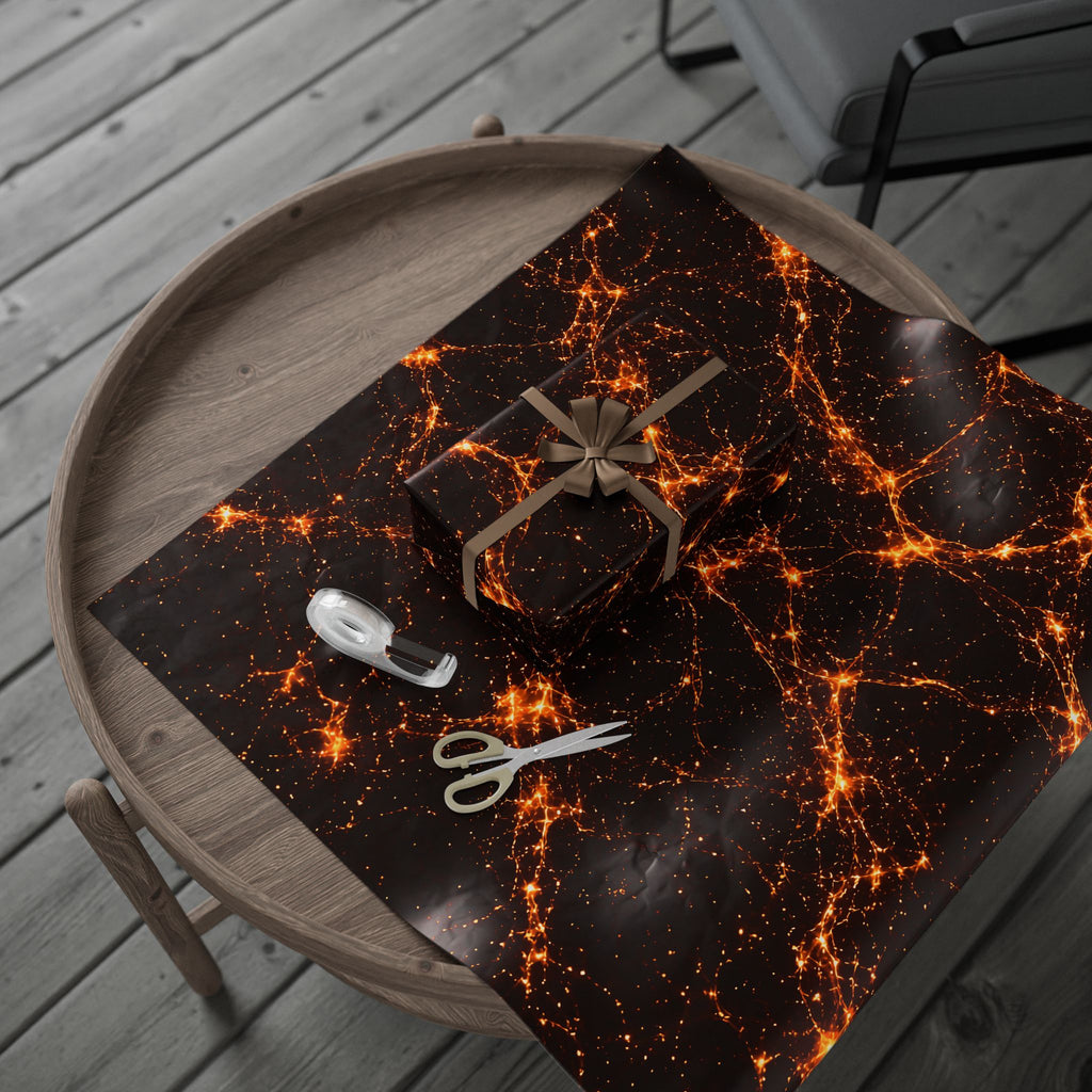 Neon Mycelium - Solar Flare Wrapping Paper