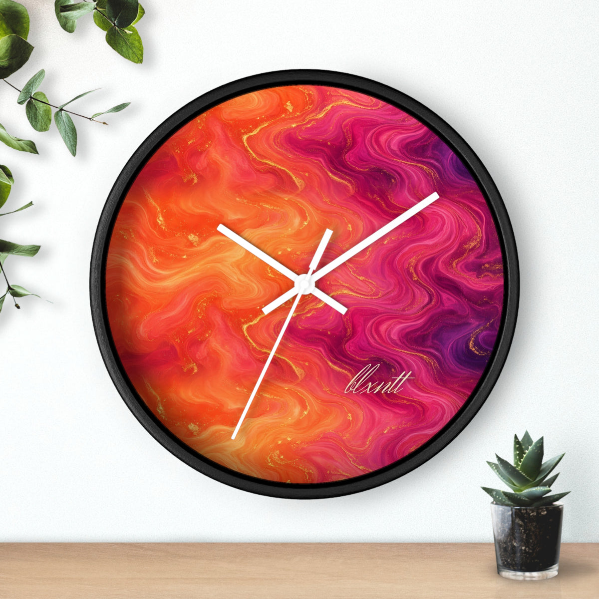 Sunset Marble Wall Clock