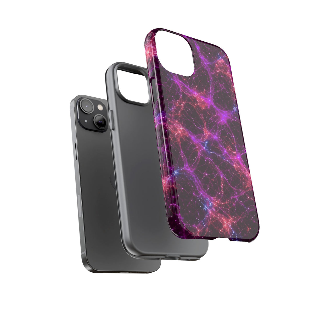 Neon Mycelium - Ember Orchid Phone Case