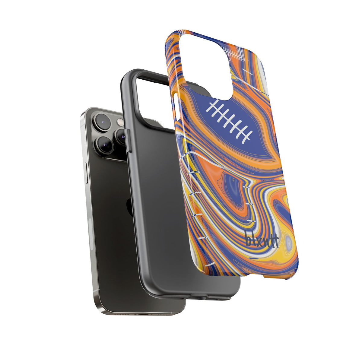 Royal Blue & Yellow Trippy Football Phone Case