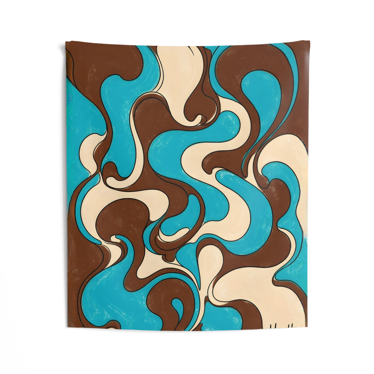 Fillmore Flow - Turquoise & Chocolate Tapestry