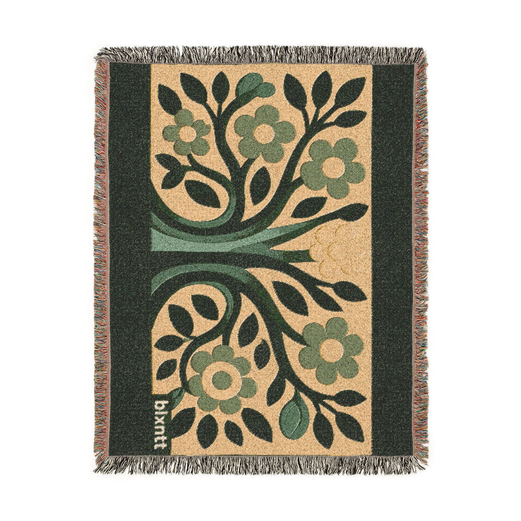 BLXNTT Green Hippie Woven Blanket #4