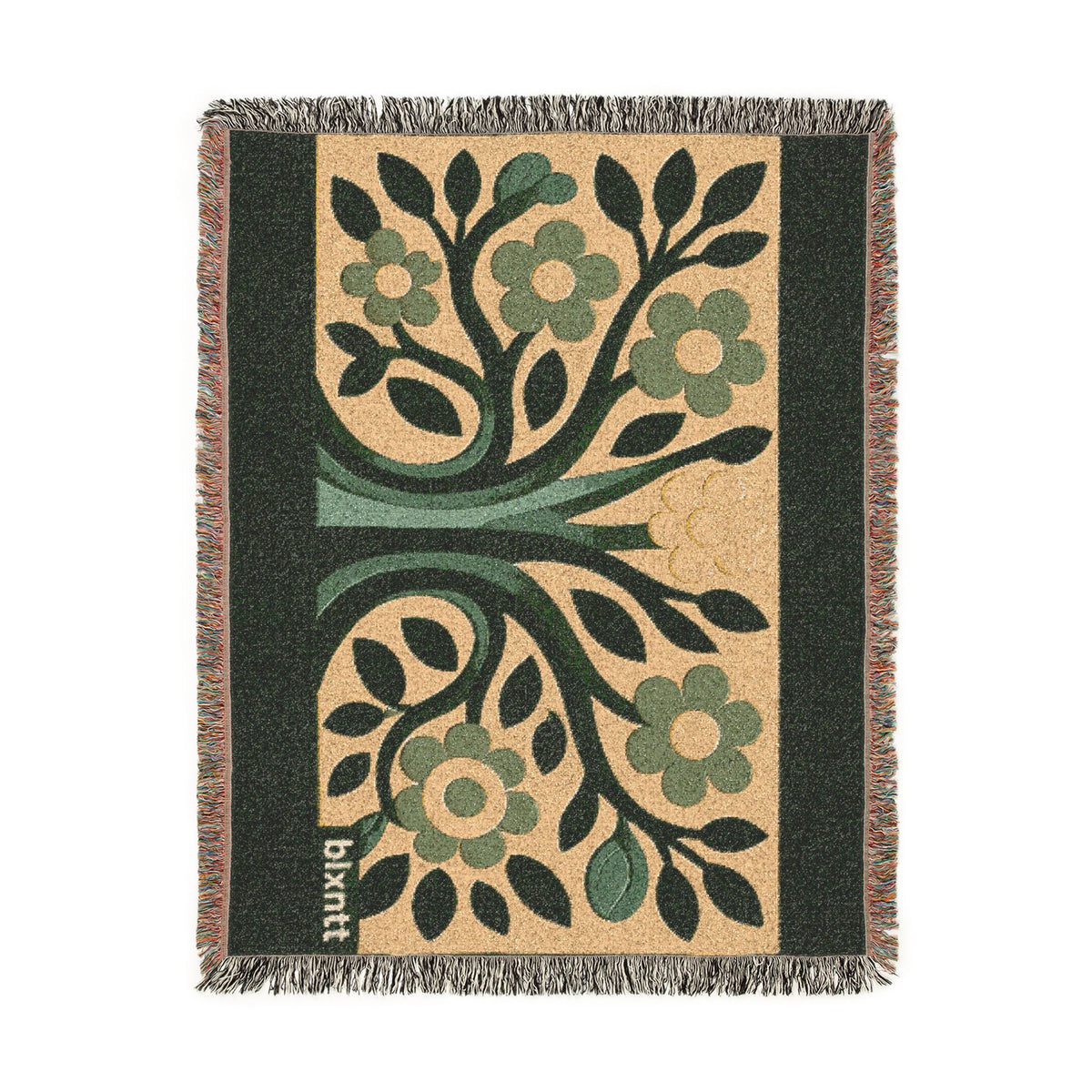 BLXNTT Green Hippie Woven Blanket #4