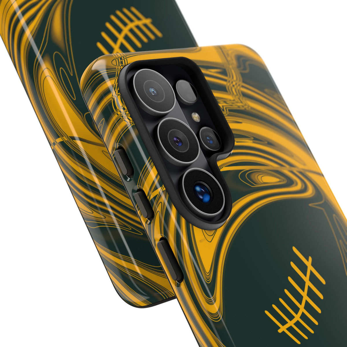 Green & Gold Trippy Football Phone Case