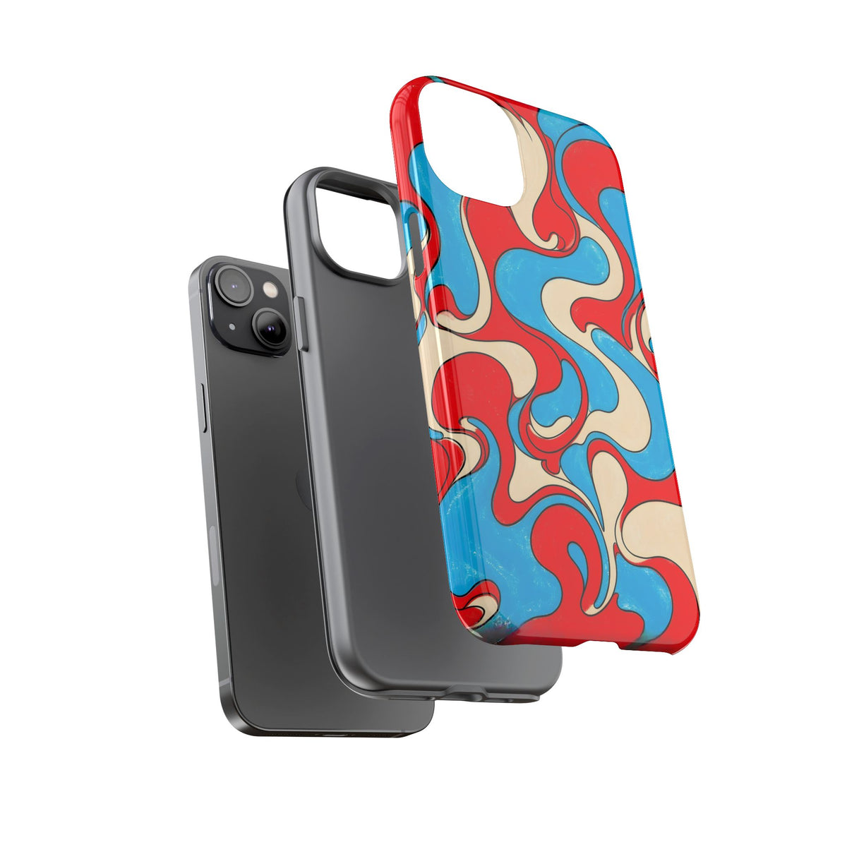 Fillmore Flow - Red, Cyan & Cream Phone Case