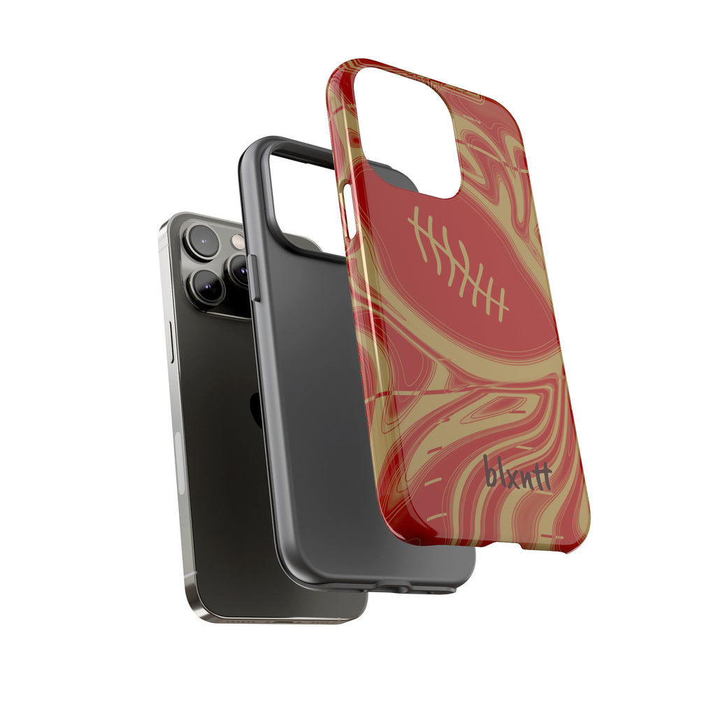 Scarlet & Gold Trippy Football Phone Case
