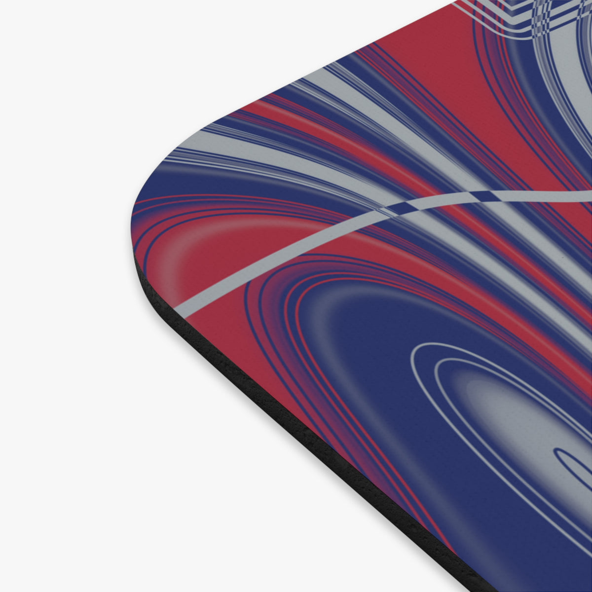 Dark Blue, Red & Gray Trippy Football Mouse Pad