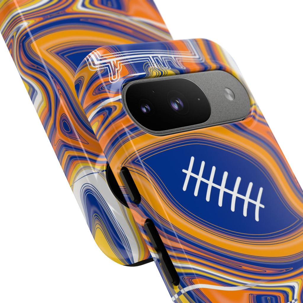 Royal Blue & Yellow Trippy Football Phone Case