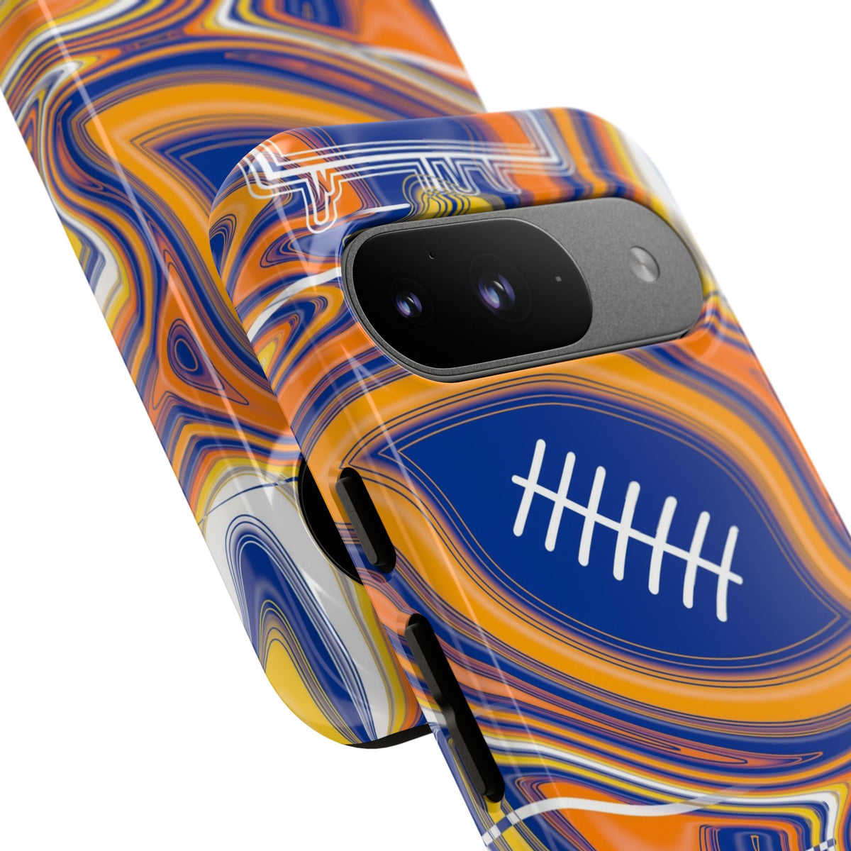 Royal Blue & Yellow Trippy Football Phone Case