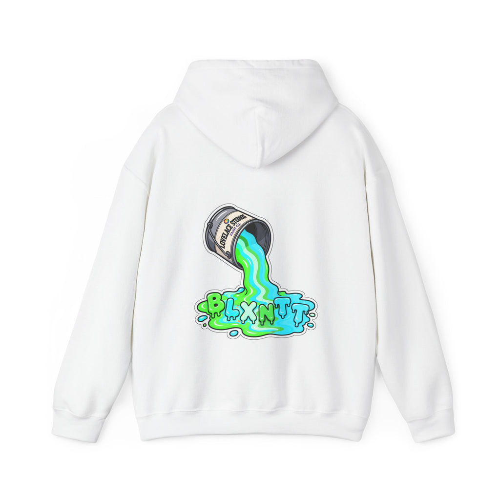 BLXNTT Paint Spill Hoodie - Neon (White)
