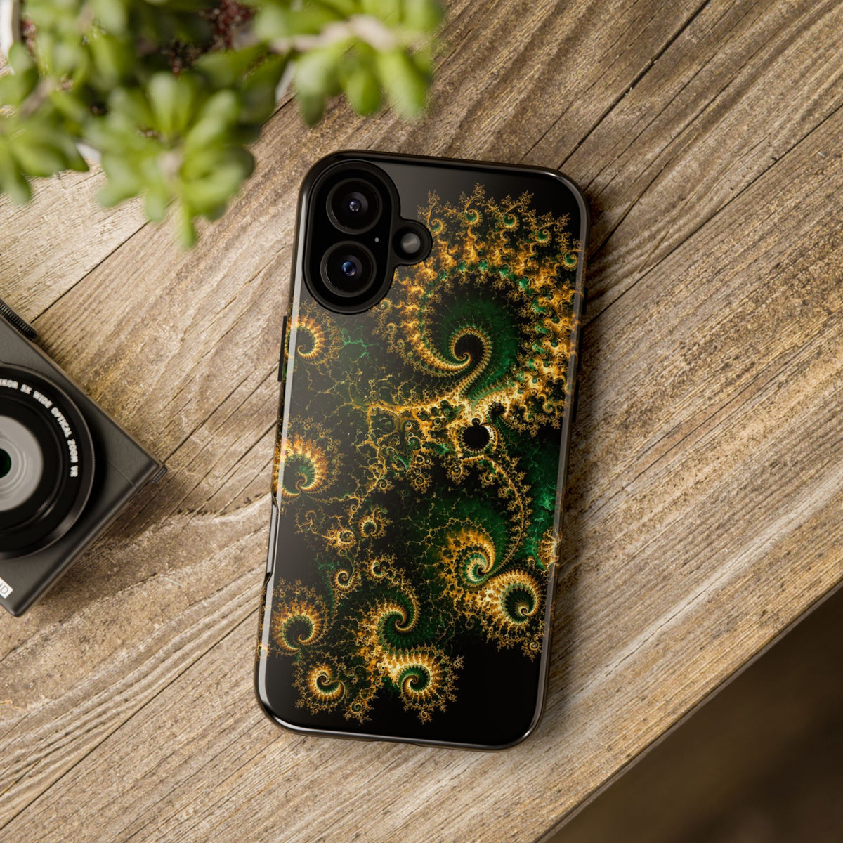 Copper Infinity - Emerald & Gold Phone Case