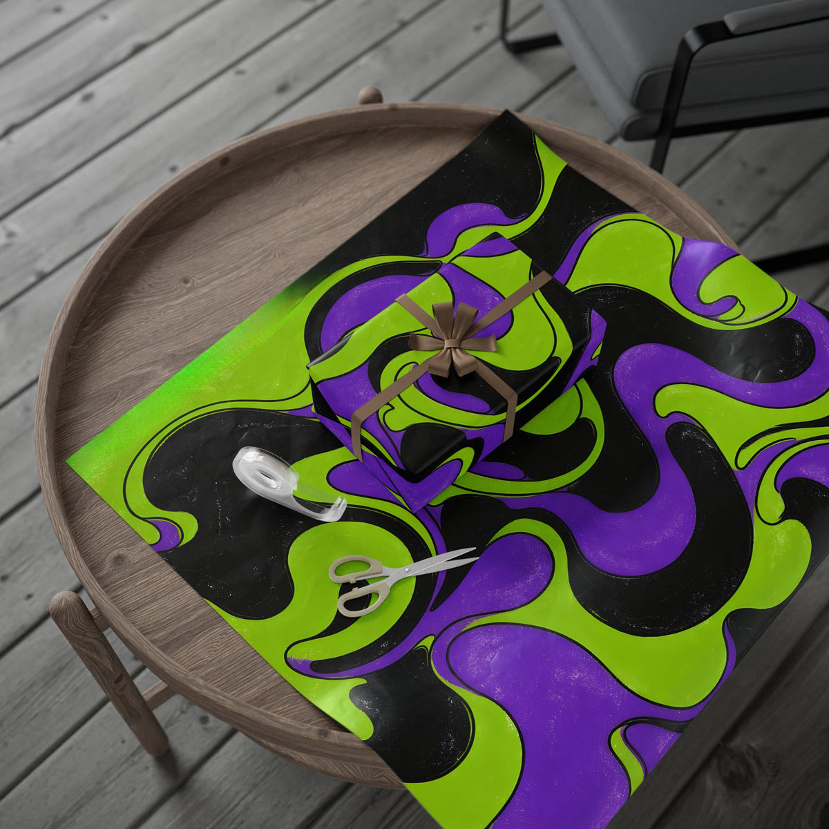 Fillmore Flow - Lime & Purple Wrapping Paper
