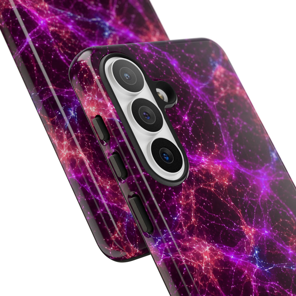 Neon Mycelium - Ember Orchid Phone Case