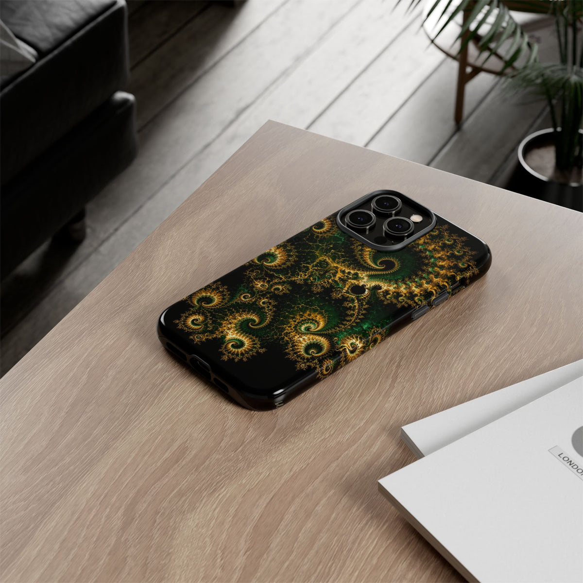 Copper Infinity - Emerald & Gold Phone Case