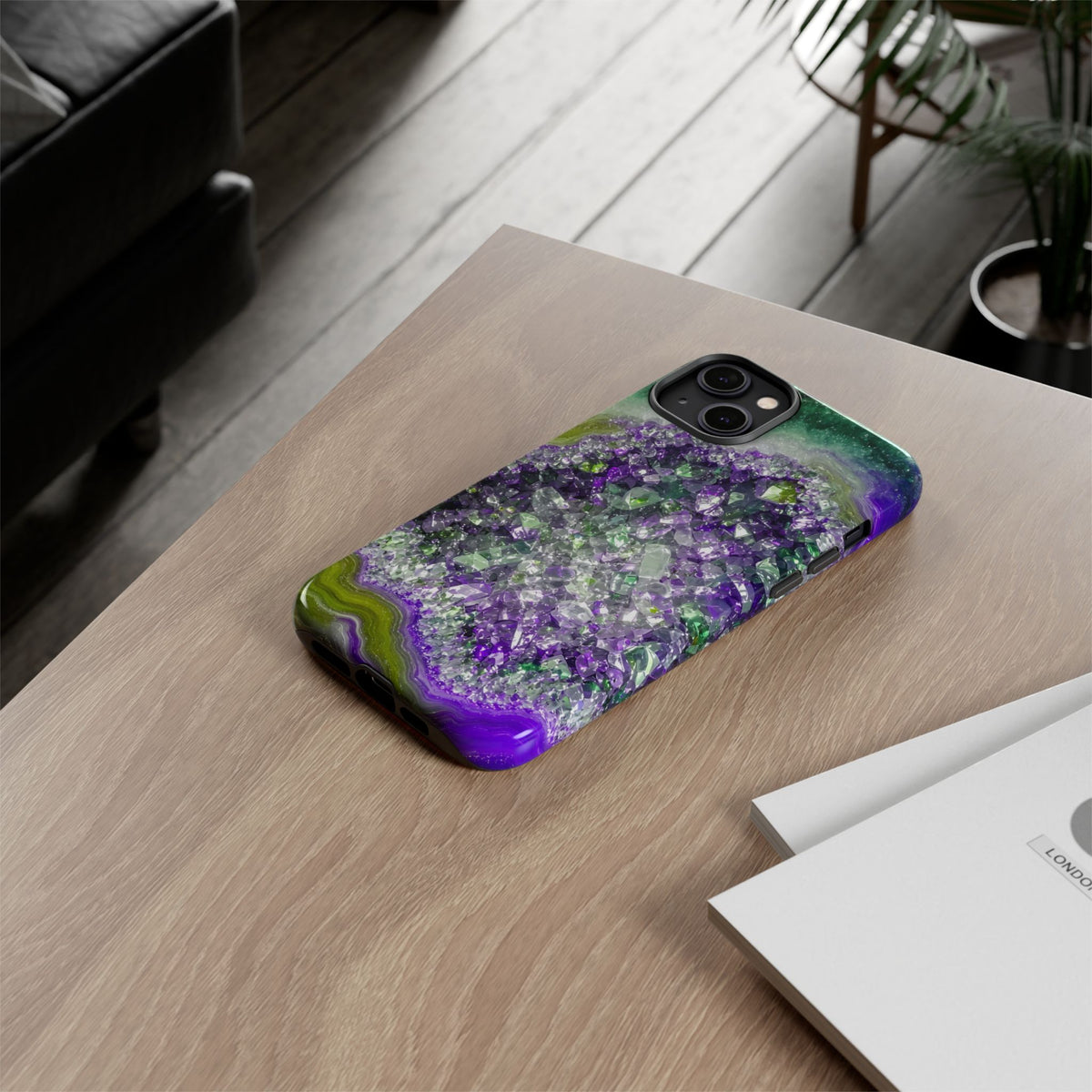 Geode Core - Ruby Emerald Phone Case