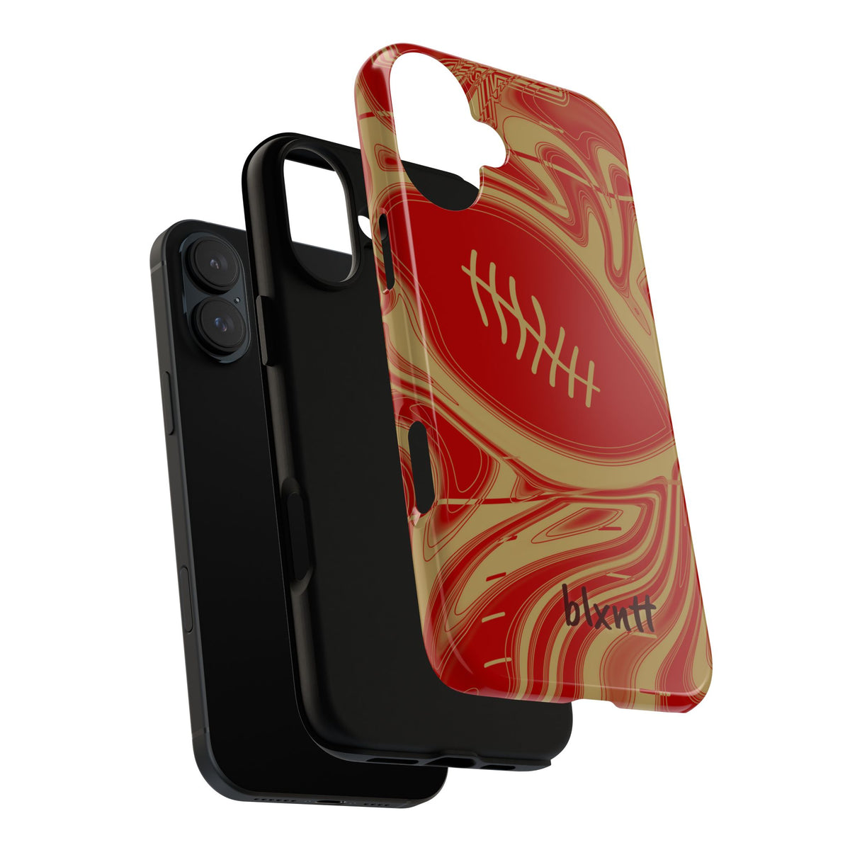 Scarlet & Gold Trippy Football Phone Case