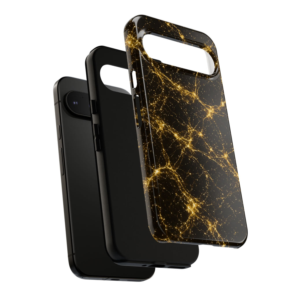 Neon Mycelium - Gold Filigree Phone Case