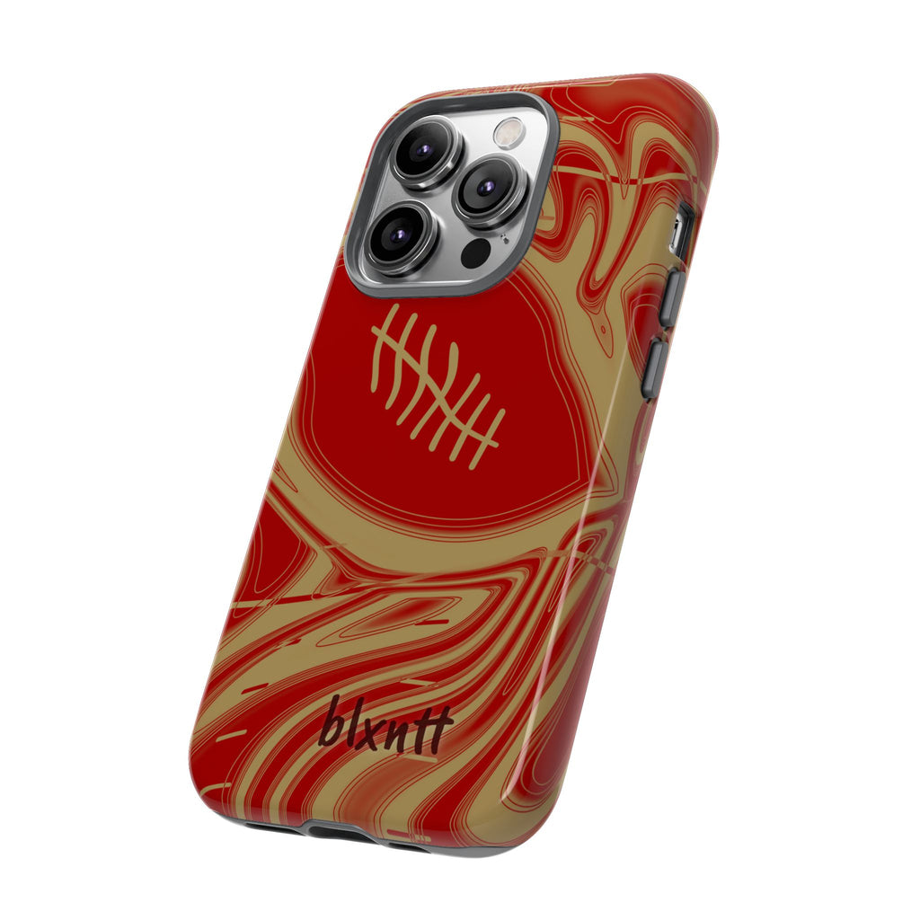 Scarlet & Gold Trippy Football Phone Case