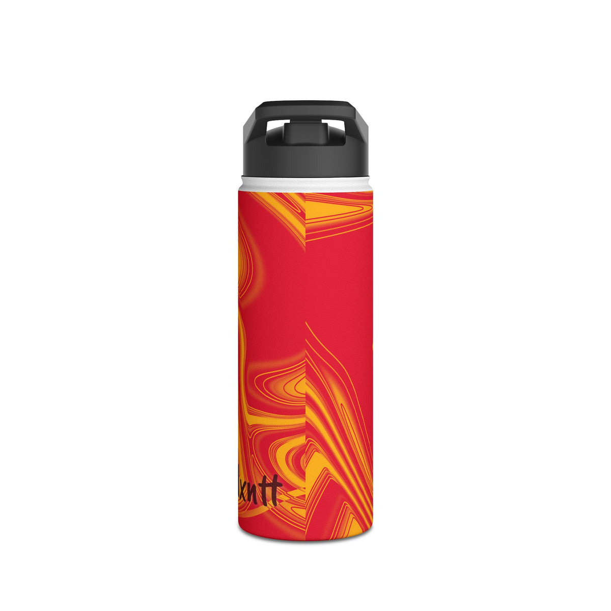 Red & Yellow Trippy Football Water Bottle