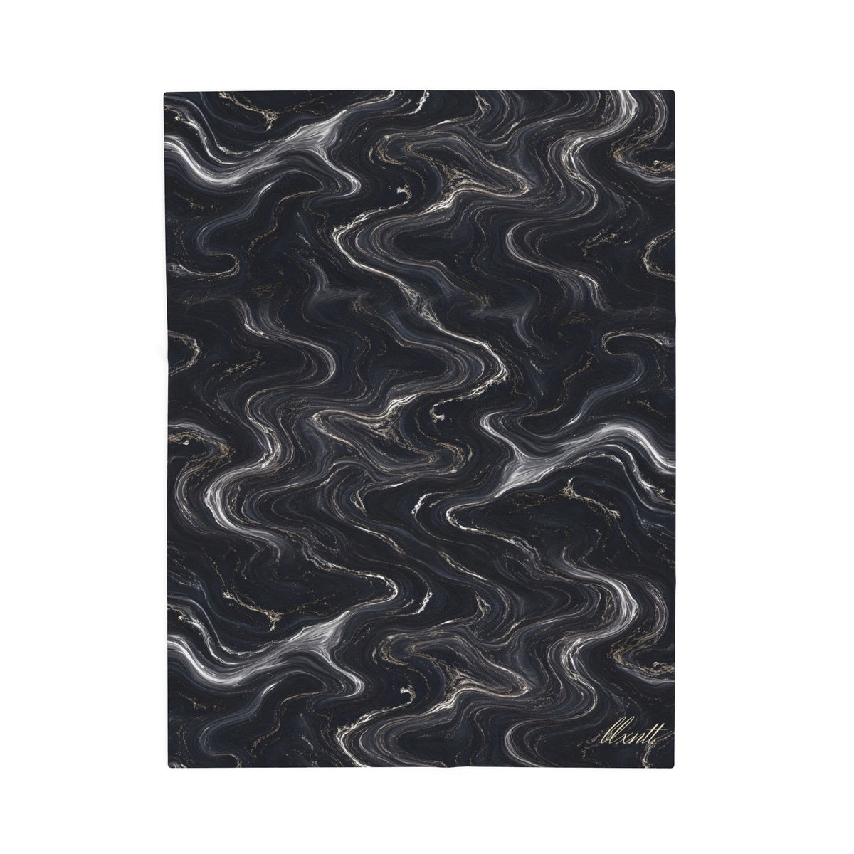 Black & Silver Marble Blanket