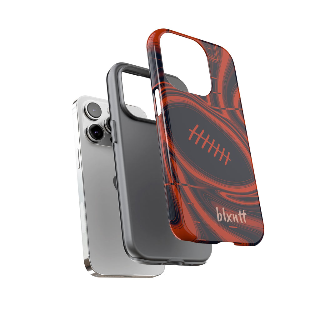 Navy & Orange Trippy Football Phone Case