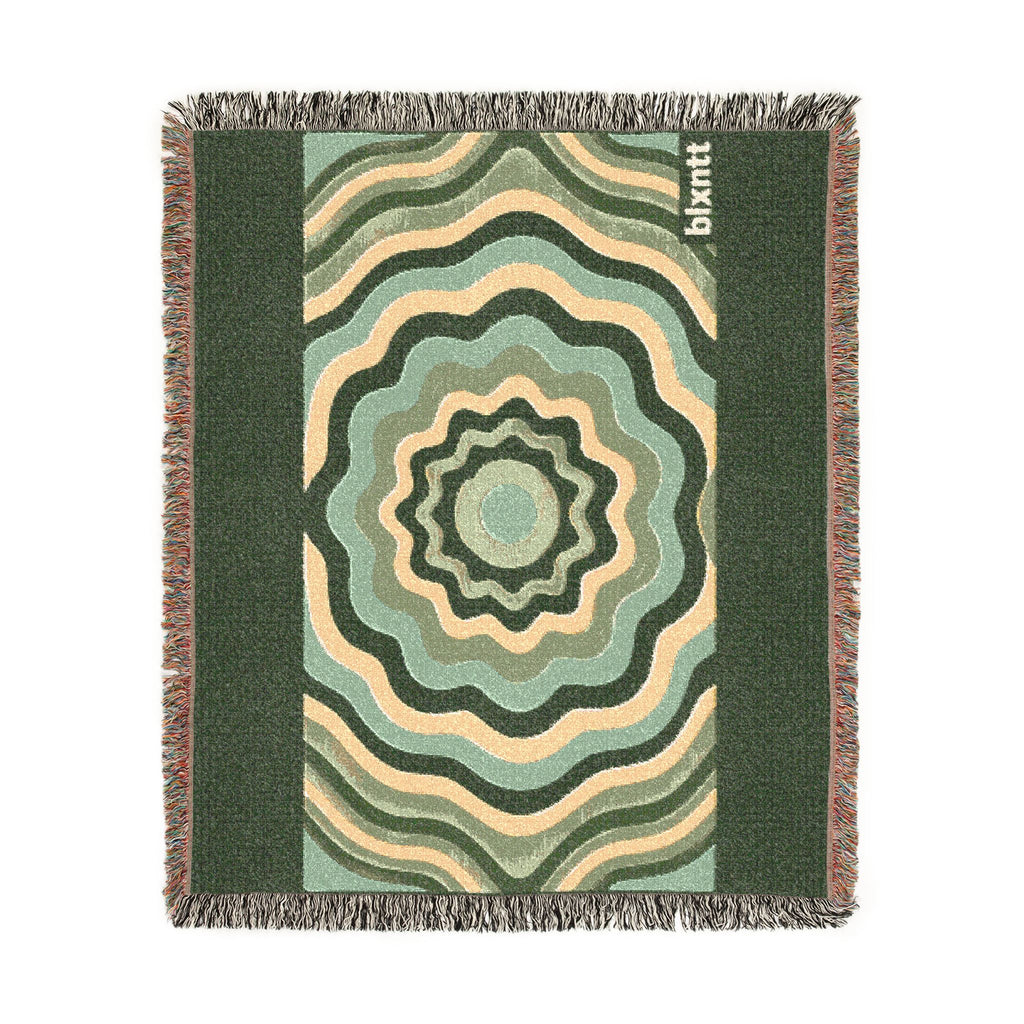 BLXNTT Green Hippie Woven Blanket #3