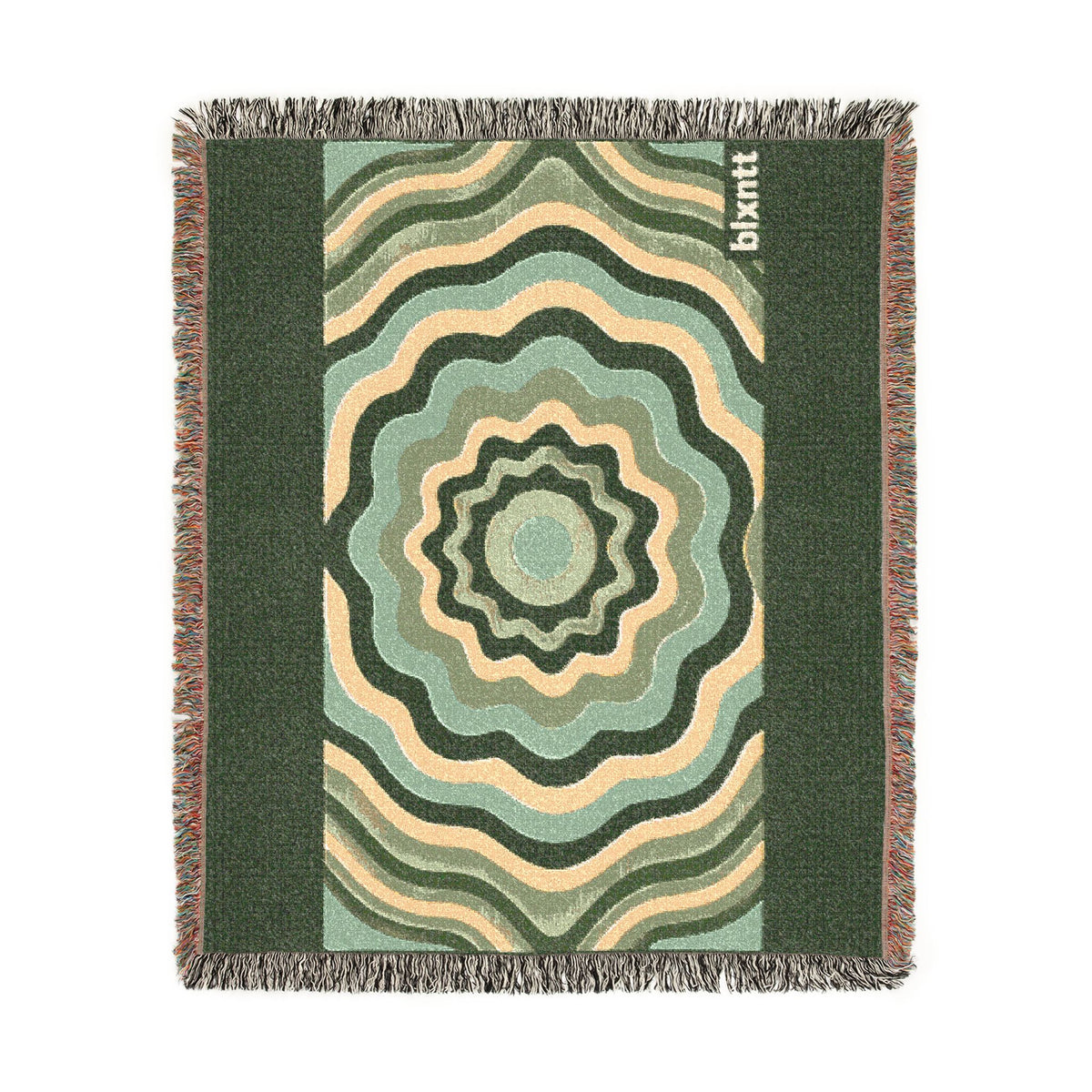 BLXNTT Green Hippie Woven Blanket #3