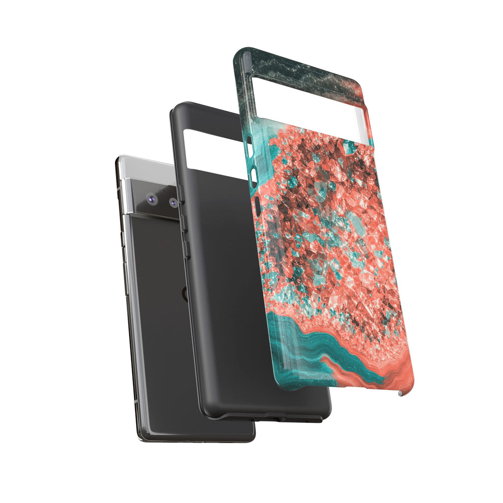 Geode Core - Coral Teal Phone Case