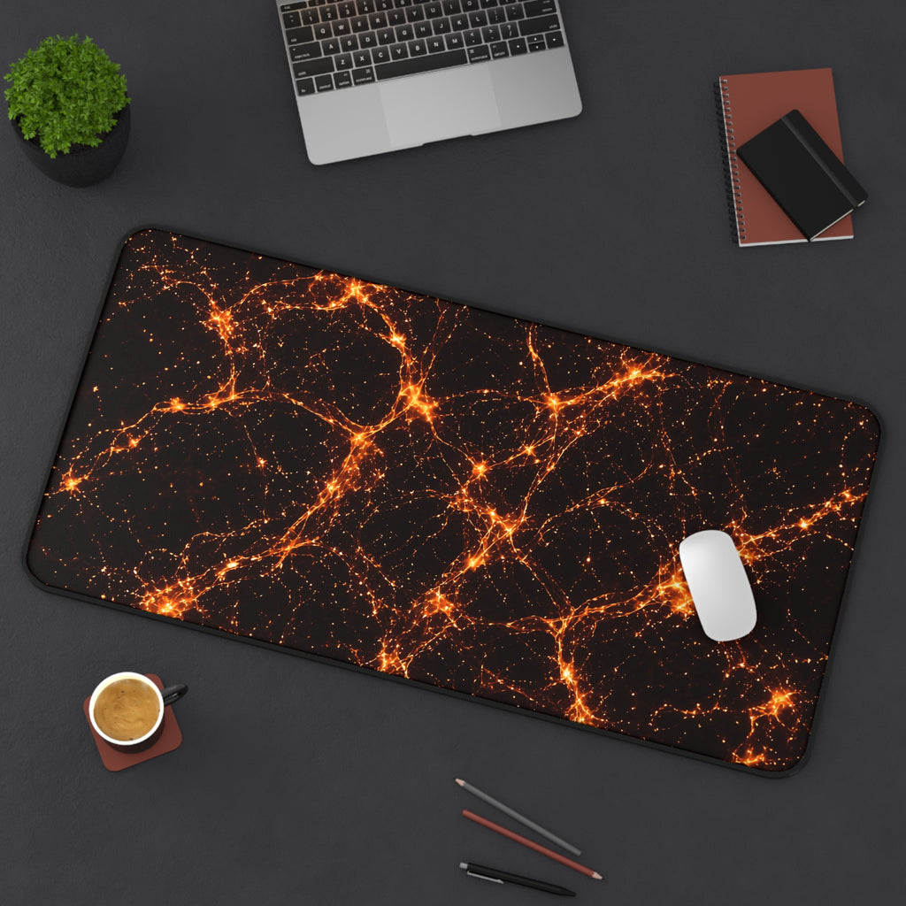 Neon Mycelium - Solar Flare Desk Mat