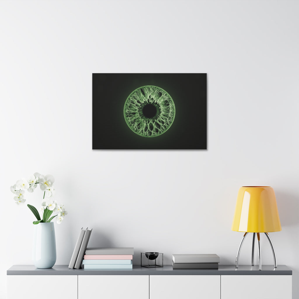 BLXNTT Iris – Lace Web Green Glossy Canvas